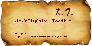Királyfalvi Tamás névjegykártya